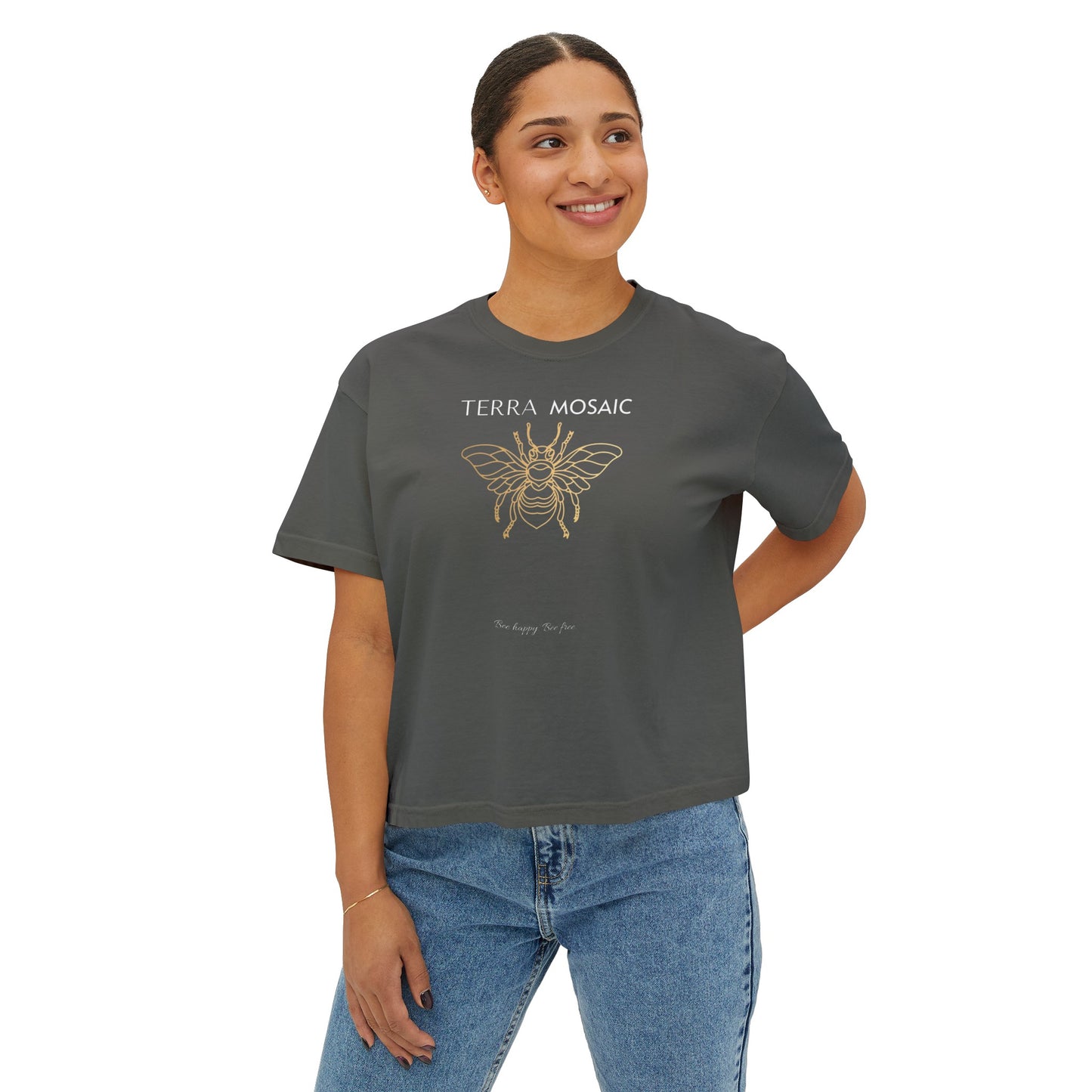 Terra Mosaic 'Bee' Women's Boxy Tee.