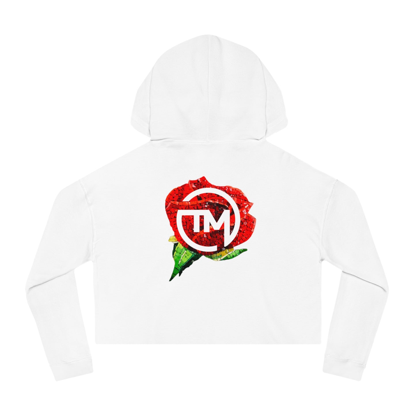 Terra Mosaic 'Rose Mosaic' Cropped Hooded Sweatshirt.