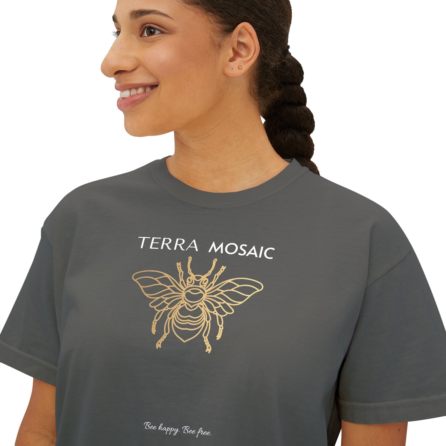 Terra Mosaic 'Bee' Women's Boxy Tee.