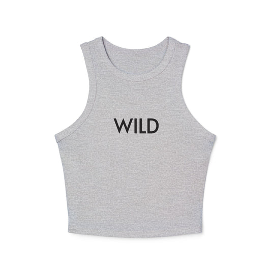 Terra Mosaic 'WILD' Women's Micro Rib Racer Tank Top (Athletic Heather)