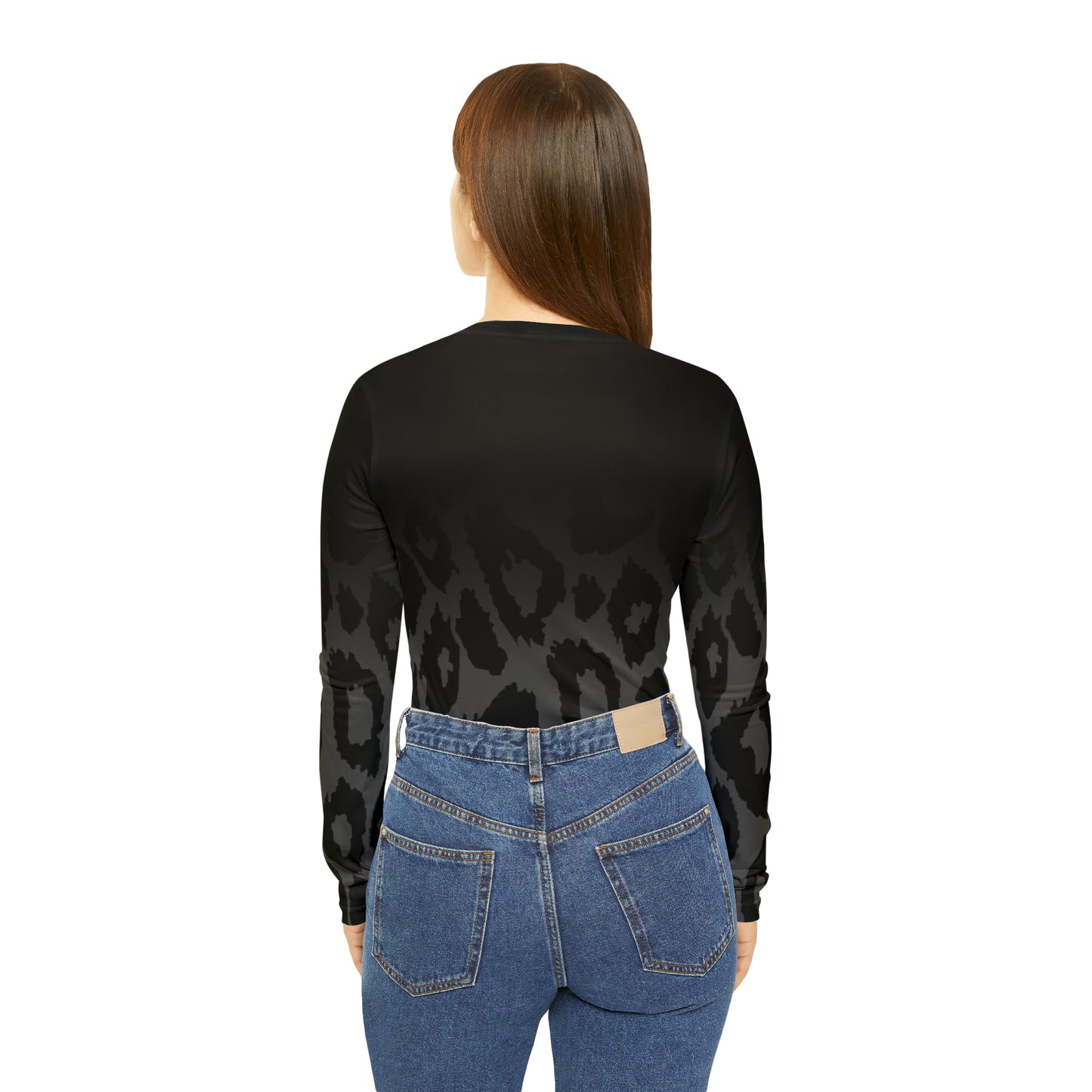 Terra Mosaic 'Leopard's shadow' long sleeve V neck shirt